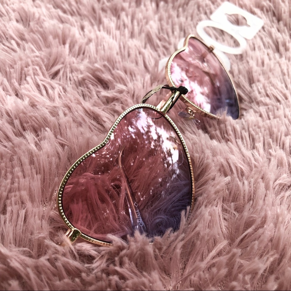 New heart sunglasses Sunnies retro Rave pink